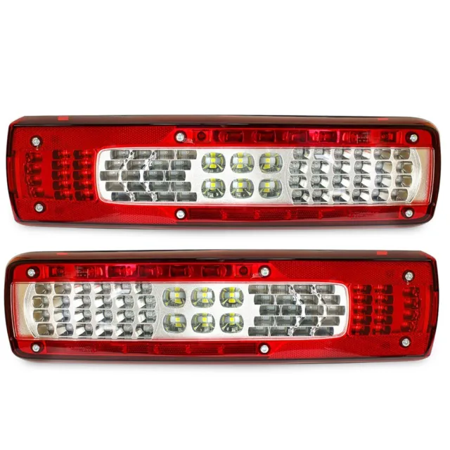 2x For Volvo FH4 FM4 12- Rear Lights Left + Right LED With Number Plate Lamp