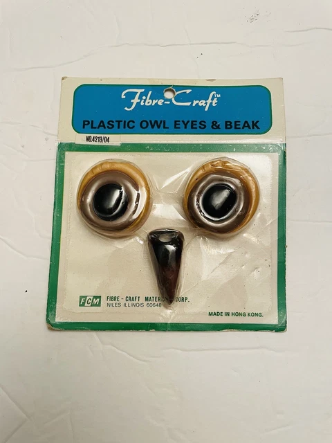 Fibre Craft 4213 Plastic Owl Eyes and Beak for Macrame Hong Kong New