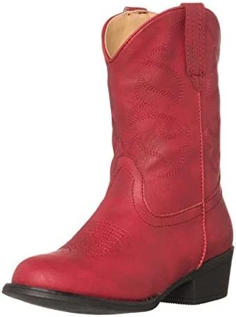 Silver Canyon Children Western Cowboy Cowgirl Boot, Monterey,11 M Little - Red