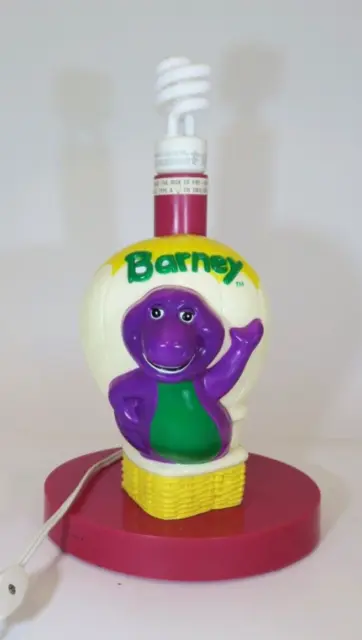 Barney Purple Dinosaur Hot Air Balloon Table Lamp Vintage '93 Lyon's Group WORKS