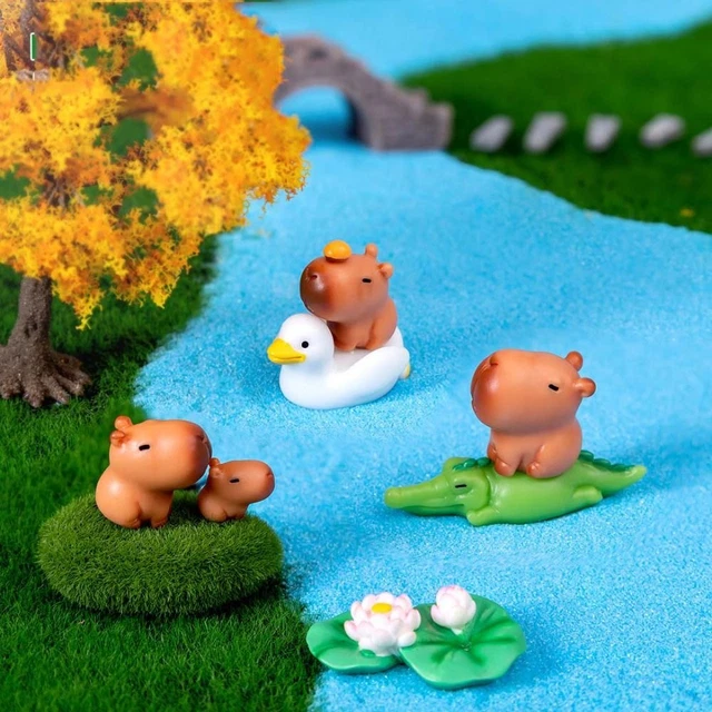 20 Süße Capybara Mini-Figuren Aus Harz – Kuchenaufsätze & Deko Für Geburtstage, Partys Und Feengärten