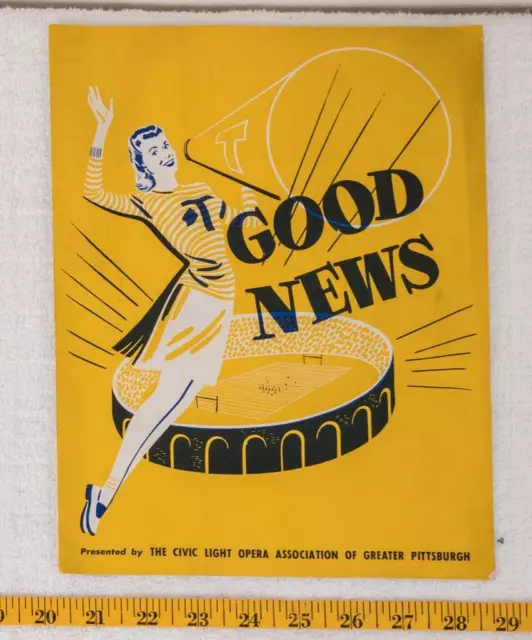 Vintage Good News Pittsburgh Civic Light Opera Souvenir Program jds