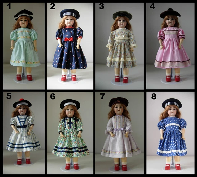robe poupée ancienne SFBJ Jumeau Kestner Halbig Heubach dress antique doll