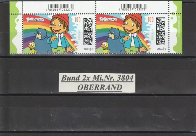 BUND 2 x Mi.Nr. 3804 / 2023 Oberrand
