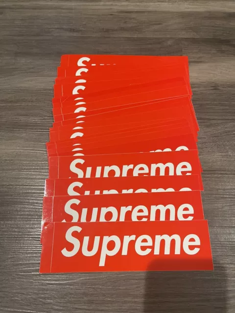 SUPREME NYC 22x RED BOX LOGO STICKER LOT PROMO hoodie tee shirt cap deck poster