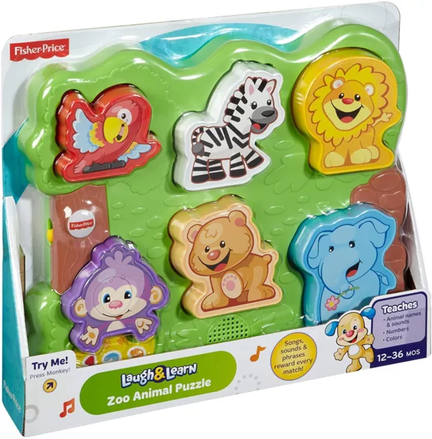 New Official Fisher Price Laugh & Learn Zoo Animal Puzzle