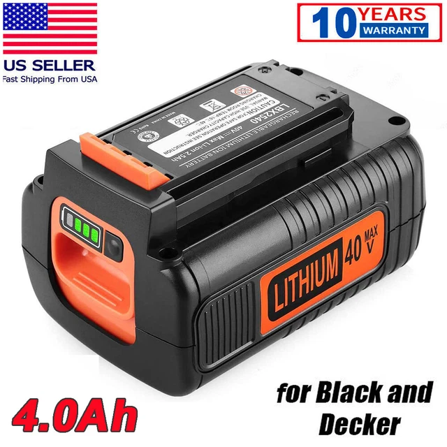 40 Volt 4.0Ah for Black and Decker 40V Max Lithium Battery LBX2040 LBXR36 LSW36