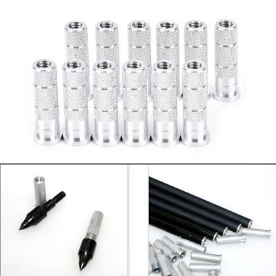20Pcs Tiro Con L'Arco in alluminio inserire l'ID 6.2mm dell'albero per FRECCIA a caccia di ricambio-UK 