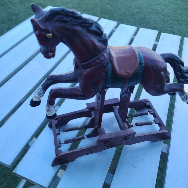 CAST IRON ROCKING Horse Spring Loaded 34.98 PicClick