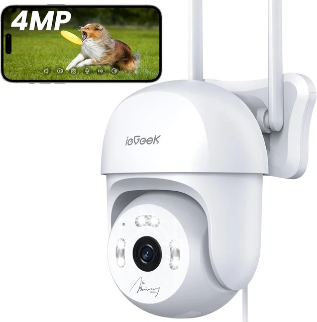 Telecamera WiFi Interna IeGeek 2K – 3MP, Rotazione 360°, Tracking Automatico, Visione Notturna, Audio Bidirezionale, Compatibile 2.4/5GHz