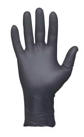 Showa 9700Pfl Disposable Gloves, Nitrile, Powder Free Black, L, 50 Pk