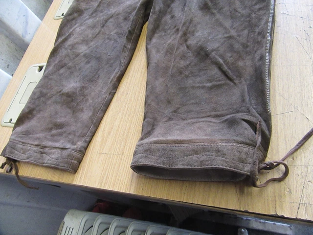 Pantaloni In Pelle Trachten Vintage Austriaci Octoberfest Pantaloni In Pelle Uk 38" 2