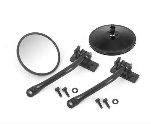 Kit de rétroviseurs noir rond pour Jeep Wrangler TJ et JK