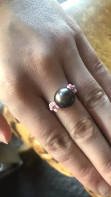 Tahitian Pearl Sterling Silver Ring