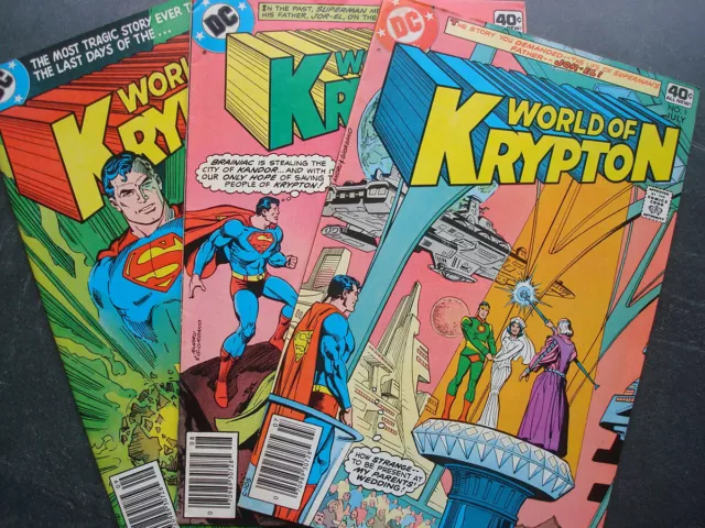 Superman: World of Krypton #1 2 3 (1979) complete mini series, Howard Chaykin