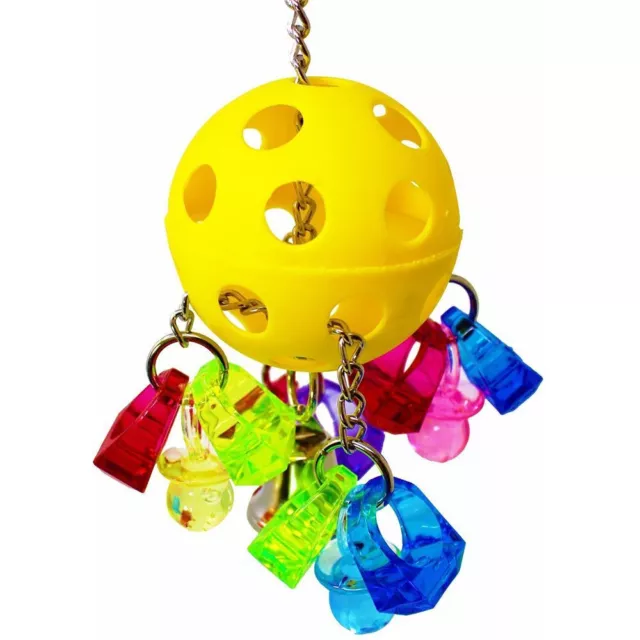Acrylic Pet Supplies Colorful Egg Bell Ball Hanging Durable Parrot Toys