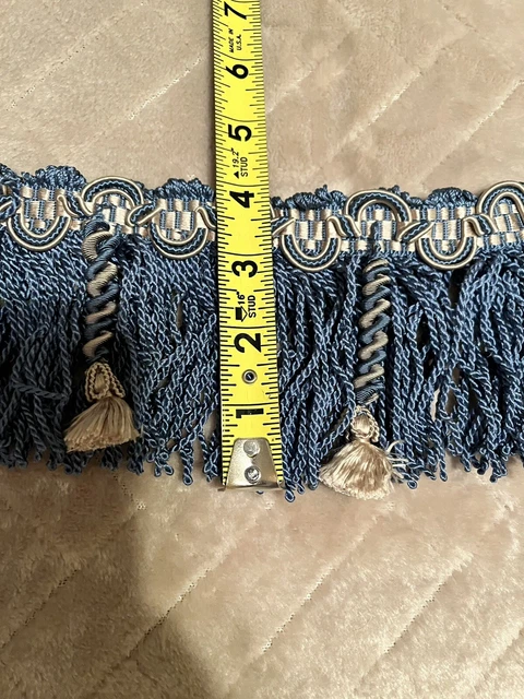 Curtain Tassel 4” Sewing Fringe Trim 2.6 Yards Upholstery Fabric Ribbon DIY Chic