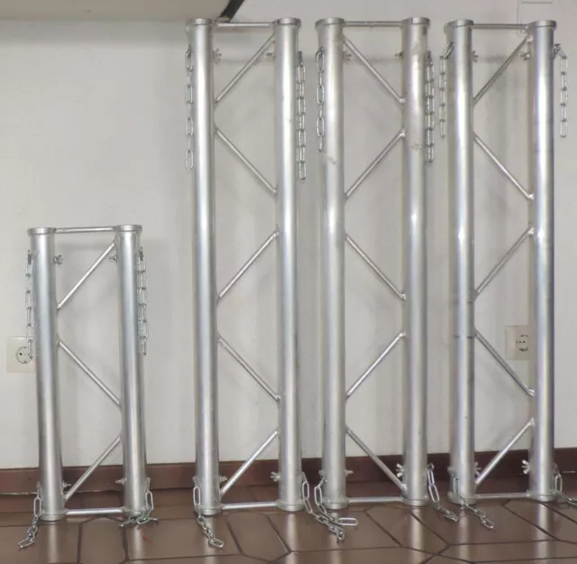 2 Punkt Alu Truss Aluminium 3x 1m und 1x 60cm Traverse Lichtleiste Deko Messe