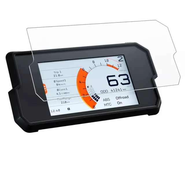 KTM Duke 390 2017+ Dashboard Screen Protector: 1 x Ultra-Clear & 1 x Anti-Glare