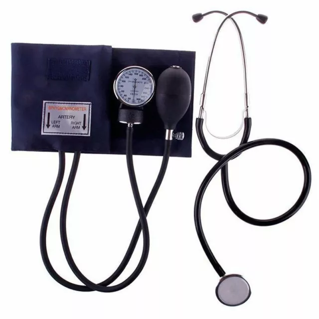 Manual Blood Pressure Monitor BP Cuff Gauge Aneroid Sphygmomanometer Machine Kit