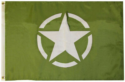 3x5 Army Historic Original Olive Star 100D Woven Poly Nylon Flag 3'x5' Banner