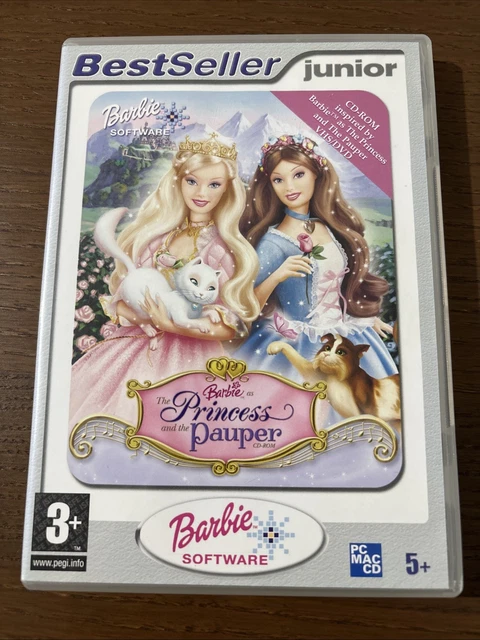 RARO JUEGO DE PC vintage Barbie la princesa y el mendigo 1998 cd - Main Image