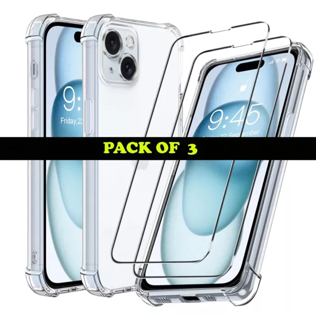 CLEAR Shockproof Case For iPhone 14 PRO MAX 13 12 11 X XS XR 8 7 Silicone Cover