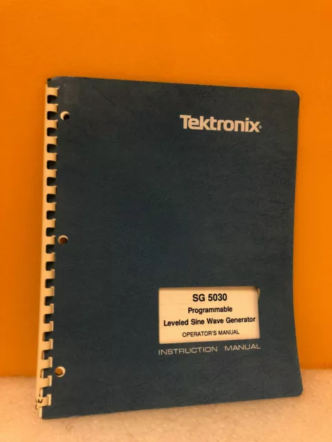 Tektronix 070-7705-01 SG 5030 Programmable Sine-wave Generator Operator's Manual