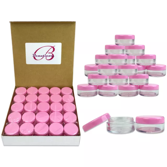 50 Pieces 5 Gram/5ML Plastic Makeup Cosmetic Lotion Cream Sample Jar Containers