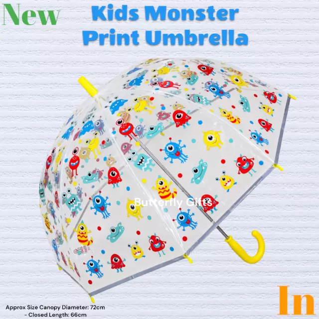 Ombrello a cupola per bambini bambini - Carini piccoli mostri