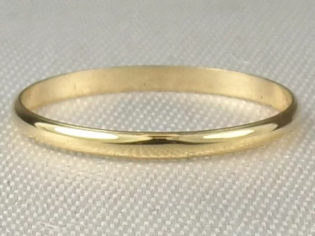 10k Yellow Gold .417 Baby Band Fine Tiny Child Ring-Size 1/2