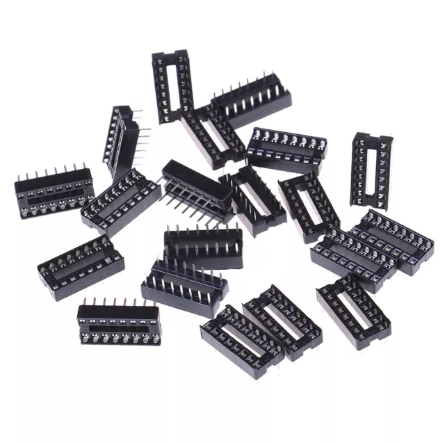 20Pcs 16pin IC socket adaptor solder type socket pitch dual wipe contact RDR