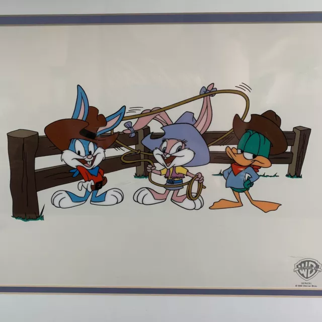 Tiny Toons Western Framed Numbered Sericel Warner Brothers Animation Art W/CoA 2