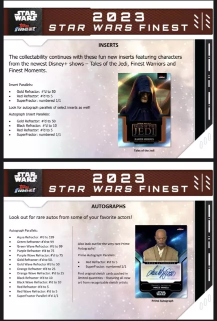 2023 Topps Star Wars Finest Master Hobby Box Case Fresh Factory Sealed In Hand 3