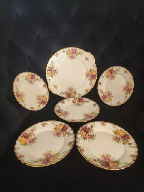 Vintage Bouquet Royal Stafford Bone China Plates X 6