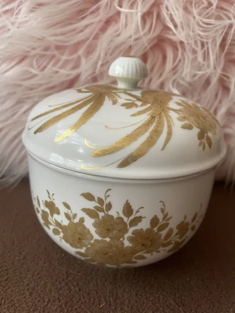 Kaiser Porcelain Bowl With Lid “Melodie” Designed by K Nossek Birds Of Prey