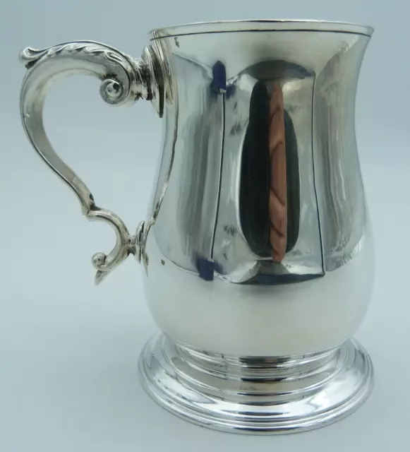 Solid Silver Georgian Style Mug 380g (Tankard, Cup) (1 Full US Pint)