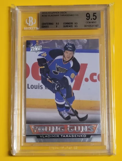 2013-14 Upper Deck #230 Vladimir Tarasenko Young Guns Rookie BGS 9.5 Blues RC