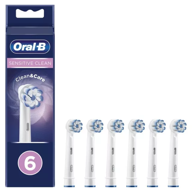 6 Brossettes Oral B Sensitive Clean & Care Têtes brosse à dent électrique