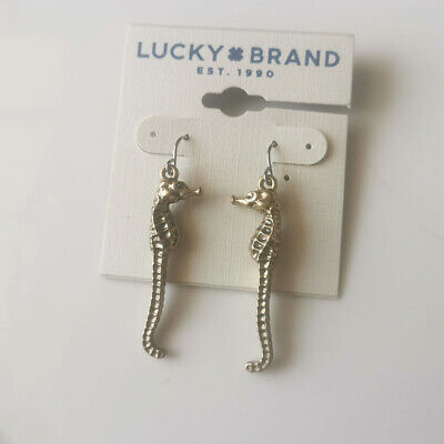 New Lucky Brand Seahorse Drop Earrings Gift Vintage Women Party Holiday Jewelry
