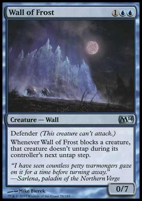 MTG 2x WALL OF FROST - MURO DI GELO - M14 - MAGIC