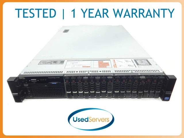 Dell Poweredge R720 16| 2x E5-2680 2.7GHZ=16Core| 256GB| 16x900GB 10K SAS| H710
