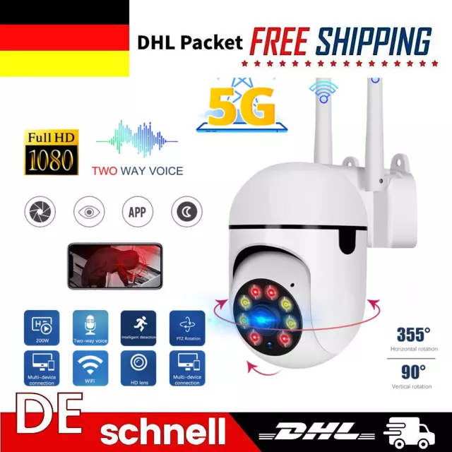 5GHz 1080P HD FUNK WLAN WIFI IP NETZWERK CAMERA Outdoor AUßEN ÜBERWACHUNGSKAMERA