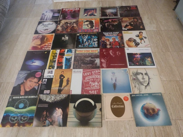 Lot de 30 Vinyles LP 33 Tours Rock Pop Psyché