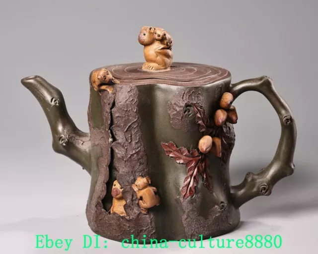 7.8 "antique en porcelaine Feng Monkey Purple sand pot