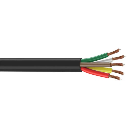 CABLE ELECTRIQUE AUTO SOUPLE 5 FILS DE 0,5 A 2,5 mm² - 5 x 0,75 mm² (50 M)