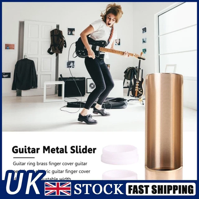 Metal Guitar Slide Bar Finger Sleeve Smooth Slides for Ukulele String Instrument