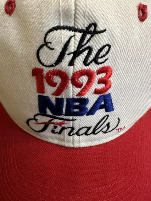 RARE VINTAGE RED BILL 1993 NBA Finals Michael Jordan Bulls Snapback Hat ...