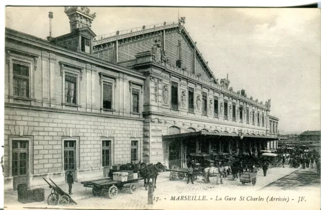 France Marseille - La Gare St.Charles Vieux Carte Postale