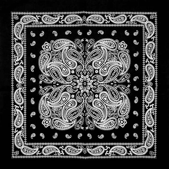 New  Hip Hop Cotton Scarf Bandana Gradient Square Headband Scarf  For Women/Men